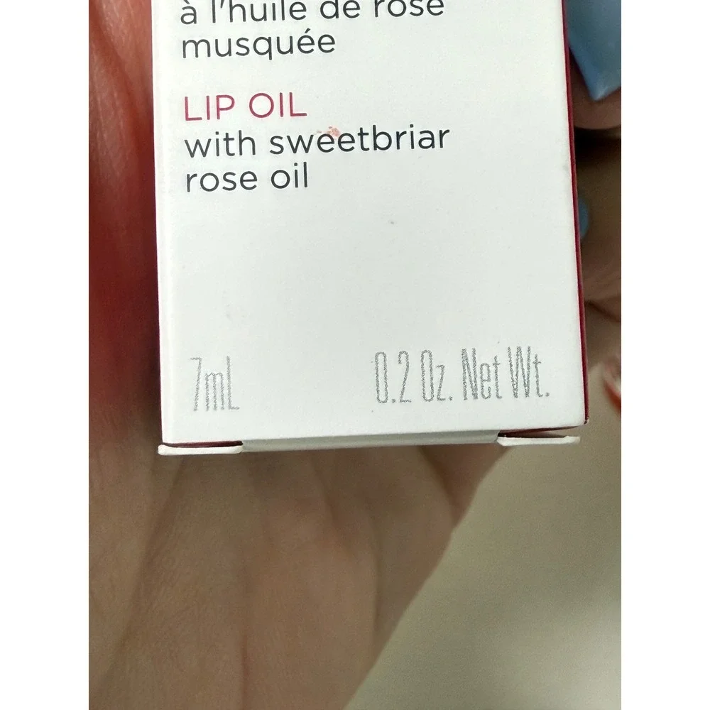 Clarins Lip Oil Strawberry Plumping Hydrating Glossy Rose Comfort Oil 7ml New